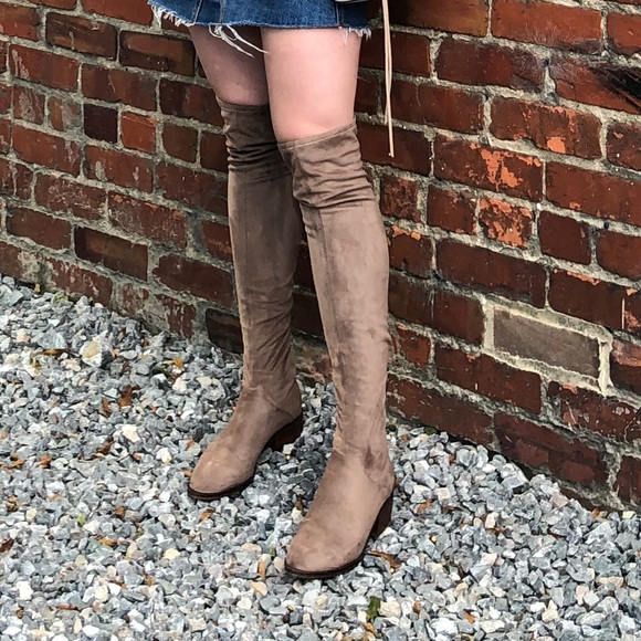 Steve Madden Shoes - Steve Madden Taupe Over the Knee Boots